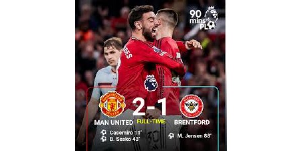 Manchester United besiegte Brentford FC zu Hause mit 2-1